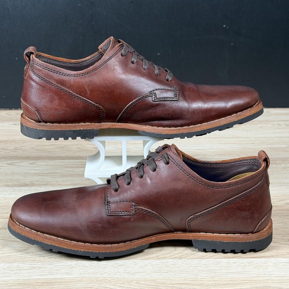Timberland Bardstown Shoes Mens Size 9 Brown Leather Lace Up Casual Derby - Picture 2 of 8